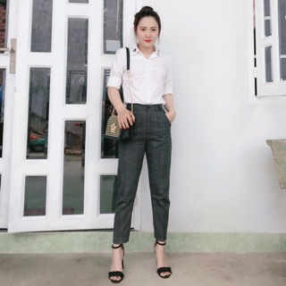Quần Baggy kẻ loại 1