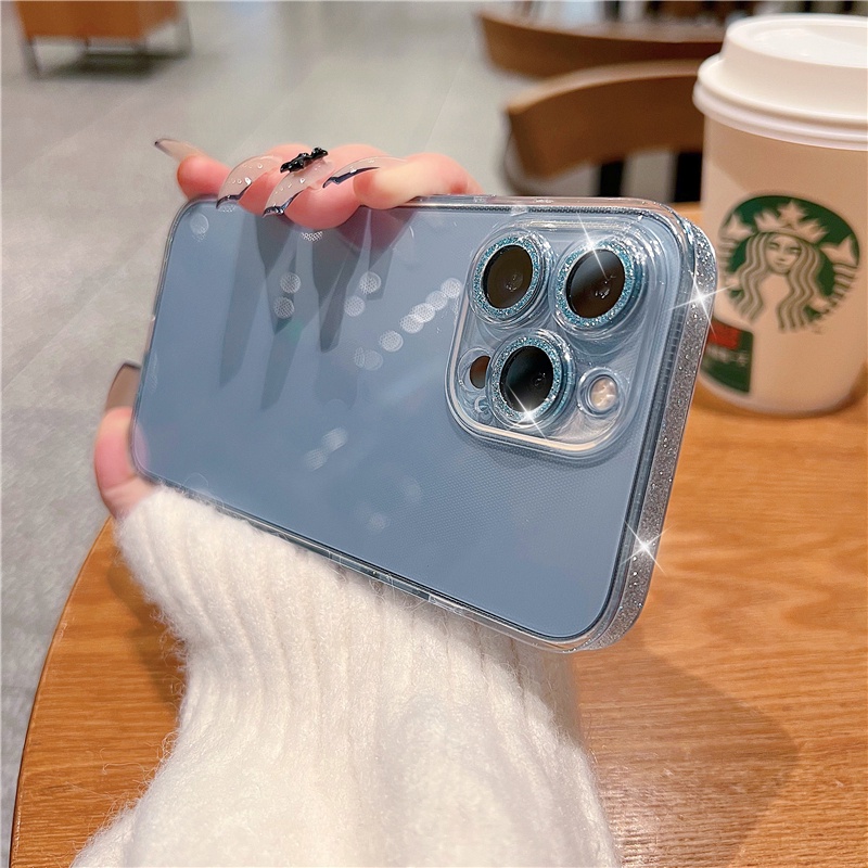 Ốp Điện Thoại Kính Cường Lực Cứng Trong Suốt Chống Sốc Cho iPhone 13 Pro Max ip13