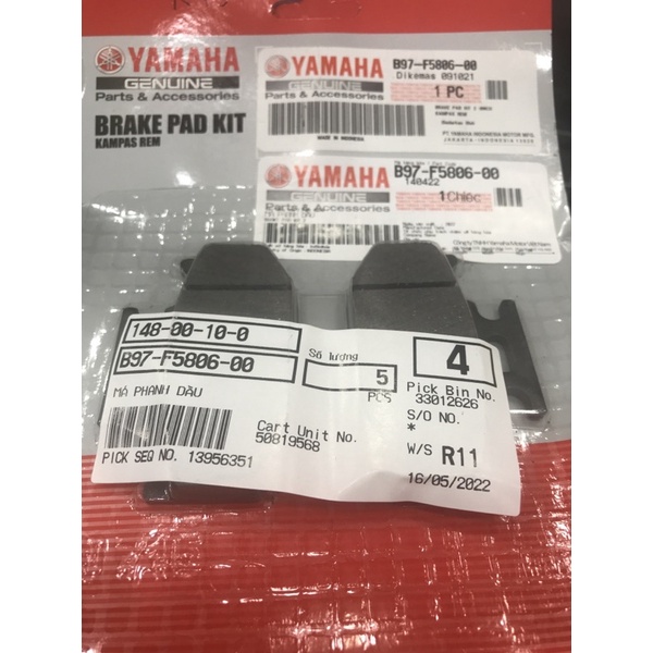 Bố thắng - Má Phanh Dầu (Phanh Sau) R15V3 - Yamaha town Hương Quỳnh