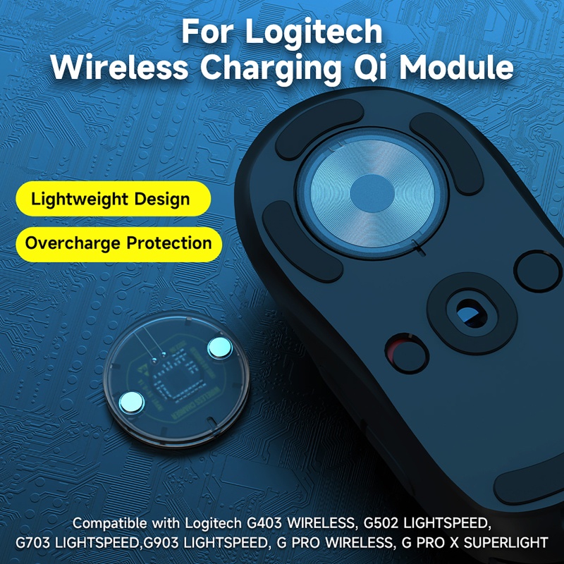 Đế Sạc Không Dây QI Cho Chuột Chơi Game Logitech G502 G403 G703 G903 G Pro X GPW/GPW2