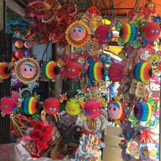 Lồng đèn giấy hình thú loại trung, đèn trung thu giấy xếp thú nhiều phân loại