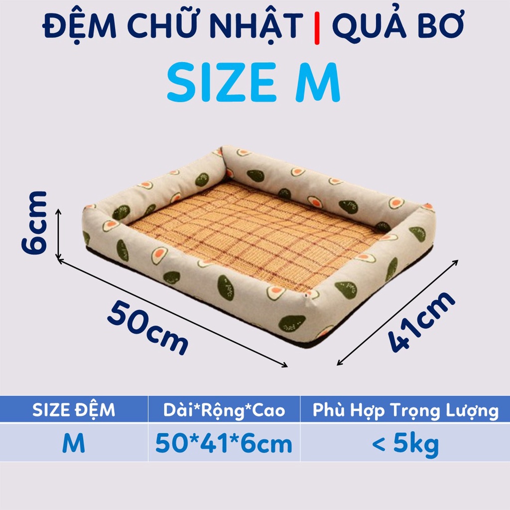 Đệm cho chó ổ nệm cho mèo hình chữ nhật Lapeta