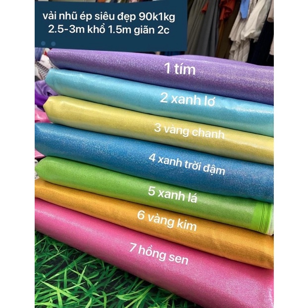 Vải Nhũ ép nhựa dẻo trang trí hội nghị trang trí( 35k. 1m)