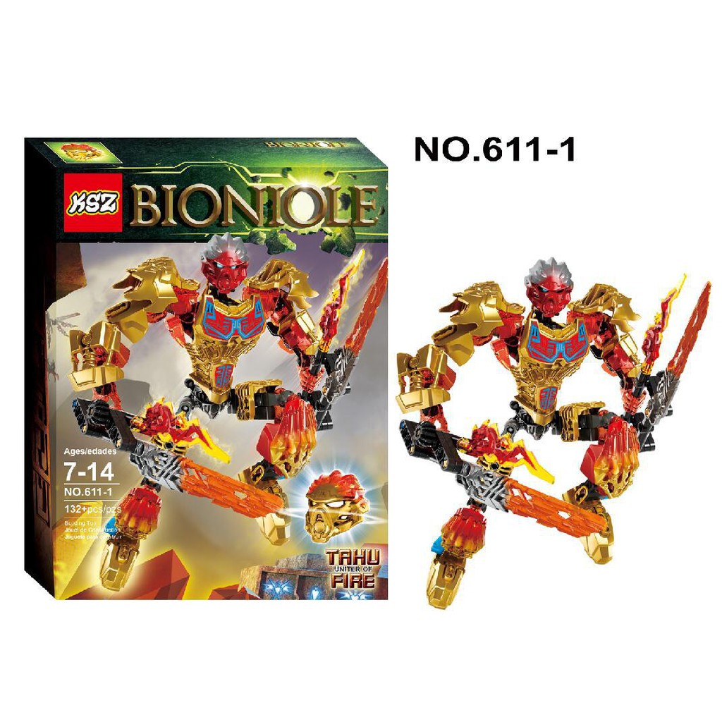 Bộ Xếp Hình Bionicle KSZ 611-1 KSZ 611-2 KSZ 611-3 KSZ 611-4 Lắp Ráp Chiến Binh Onua Chiến Binh Tahu