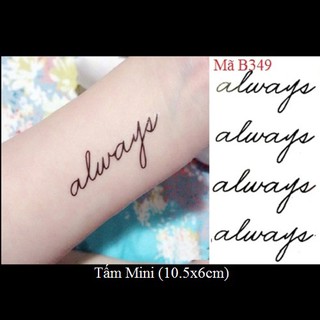 Xăm dán Tattoo chữ B349
