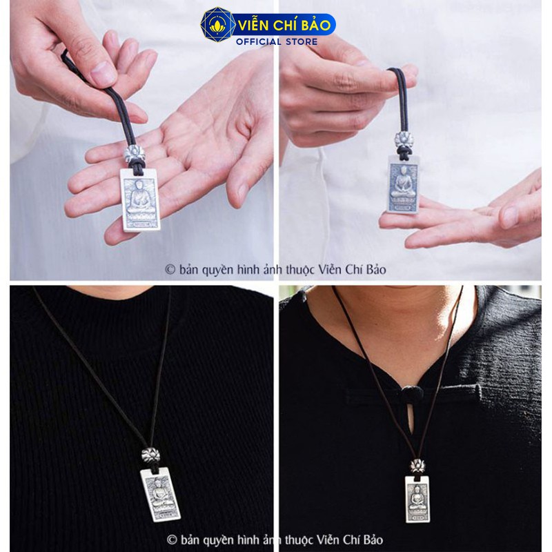 Mặt dây chuyền nam nữ Phật bản mệnh 12 con giáp chất liệu bạc Thái 925 thương hiệu Viễn Chí Bảo M100076