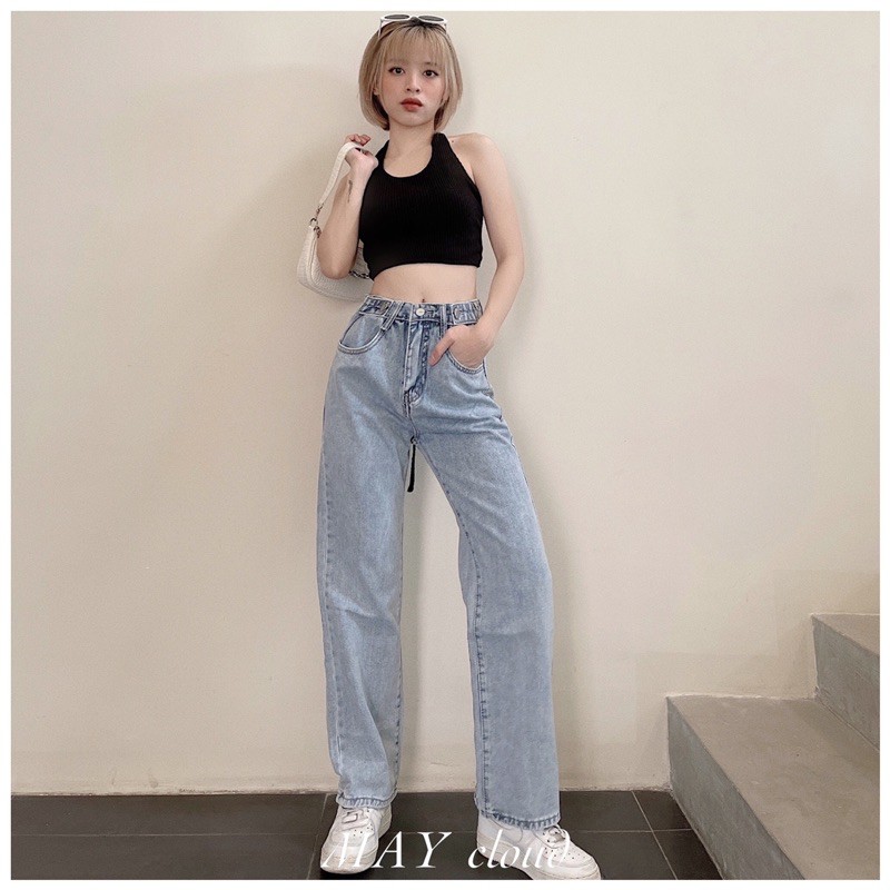 BLACK NECK TOP BY MAYCLOUD