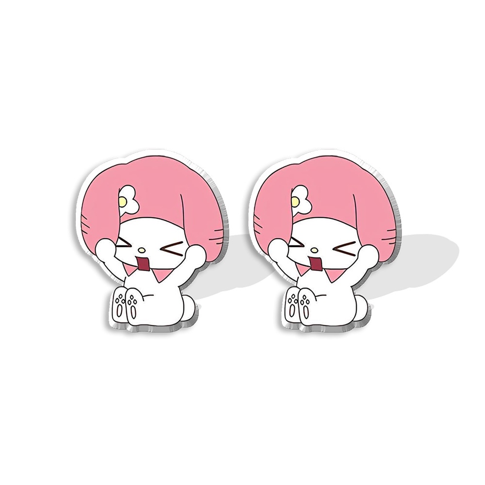 SANRIO Khuyên Tai Dạng Móc Họa Tiết Hoạt Hình Melody Kuromi Bằng Acrylic Dễ Phối Đồ
