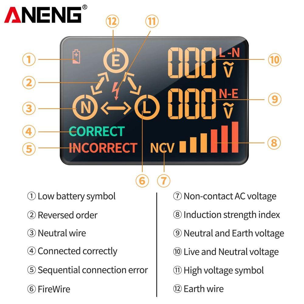 GOGOUP Thiết Bị Kiểm Tra Điện Áp Thông Minh ANENG AC11 Rcd NCV