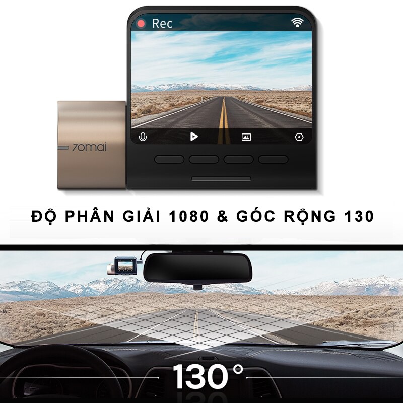 Camera hành trình Xiaomi 70mai Lite chính hãng Bản quốc tế, bảo hành 12 tháng