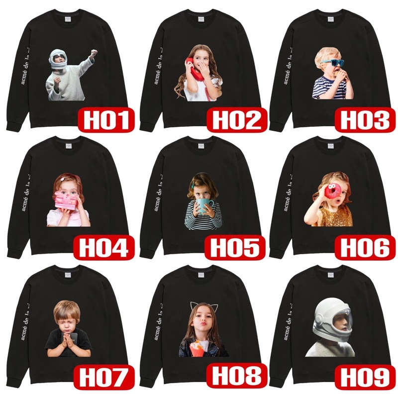 Áo Nỉ Sweater ADLV Cổ Tròn Dáng Rộng In Họa Tiết Thời Trang Full Tag Mác