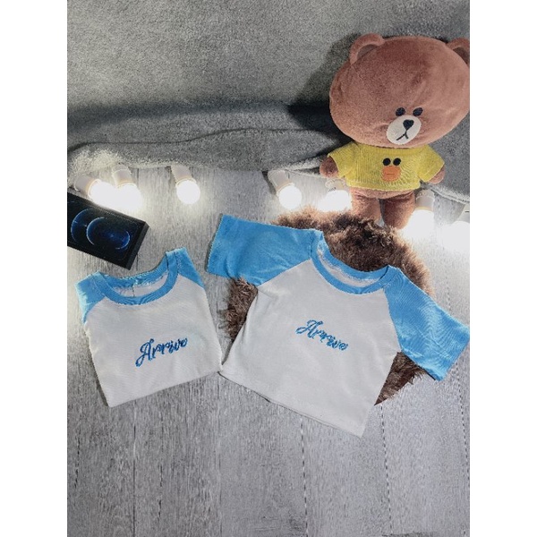 Áo croptop thun borip ảnh thật tay xanh thêu chữ