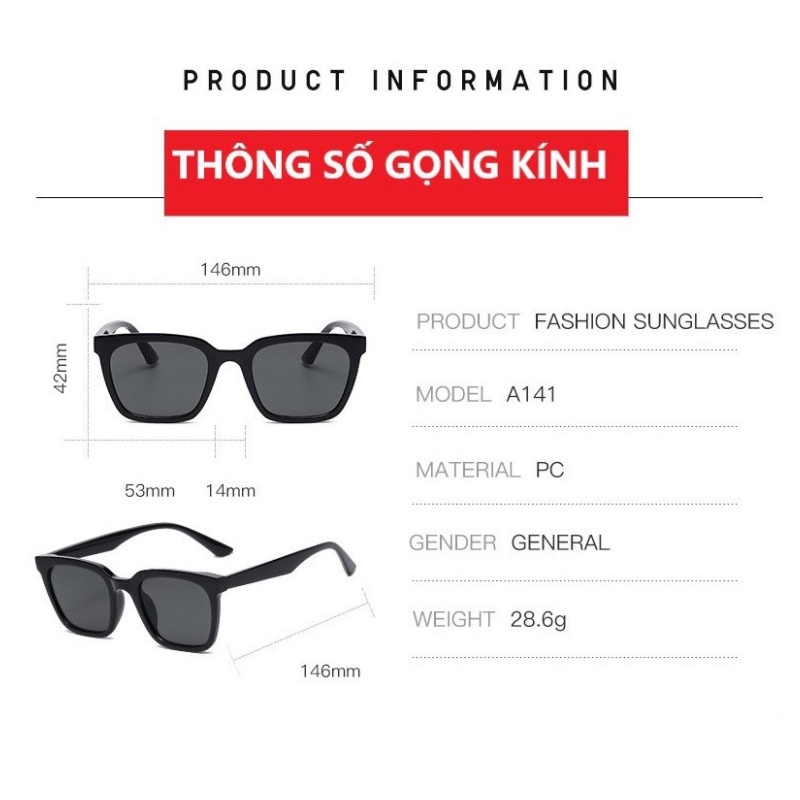 Kính thời trang nữ mắt kính râm chống tia uv400 phong cách Hàn Quốc GM89