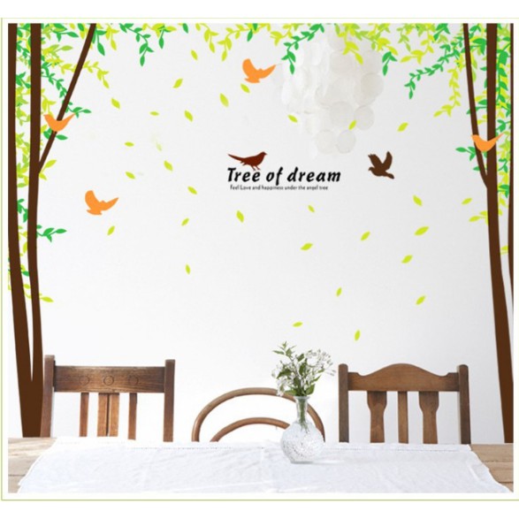Decal trang trí tuòng - Cây lớn dây leo nhí nhiều kiểu ( SIZE 2 TẤM )
