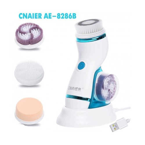 Máy Massage &amp; Rửa Mặt 4 Đầu Pin Sạc CNAIER AE-8286B