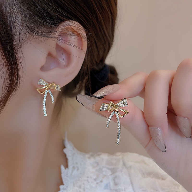 Bông Tai Đính Nơ Sang Trọng Thời Trang 2022 Dành Cho Nữ