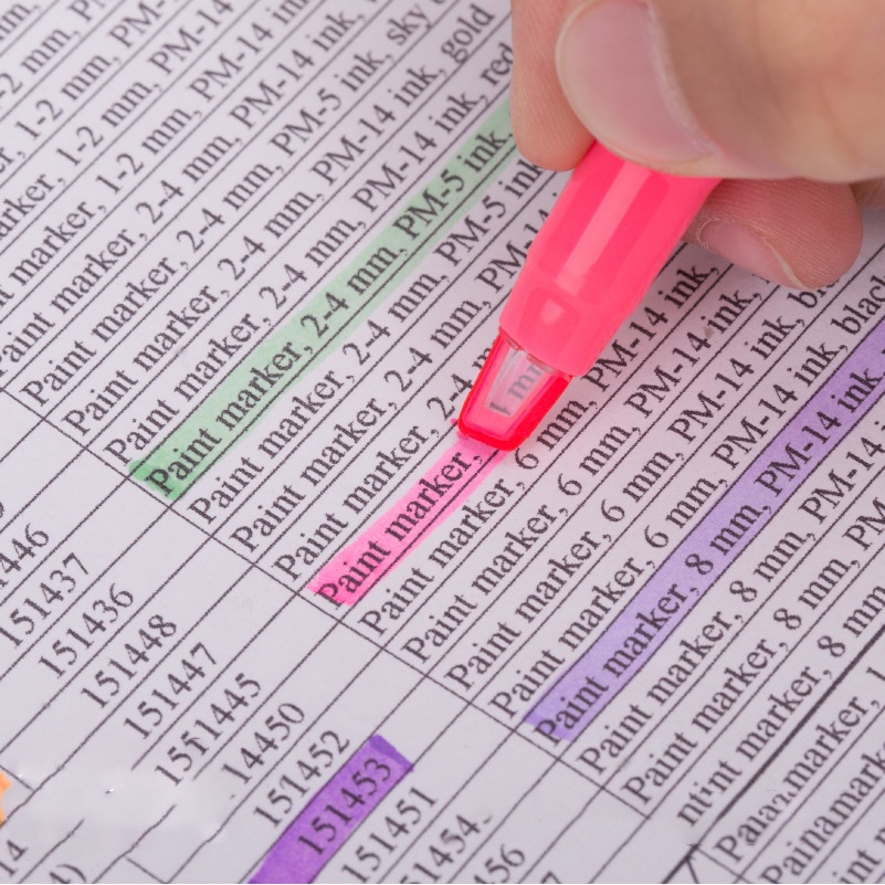 Set 6 Bút Đánh Dấu Hai Đầu Mềm Mại Sáng Tạo Cho Văn Phòng / Trường Học