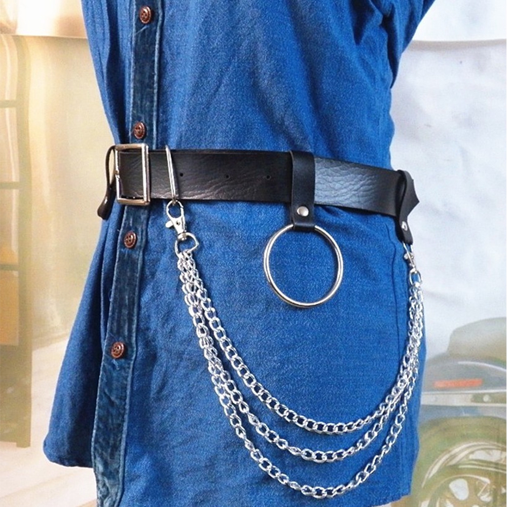 [Mã FAK18 giảm 18K đơn bất kỳ] PU Fashion Hiphop Metal Rock Punk Waist Chain | BigBuy360 - bigbuy360.vn