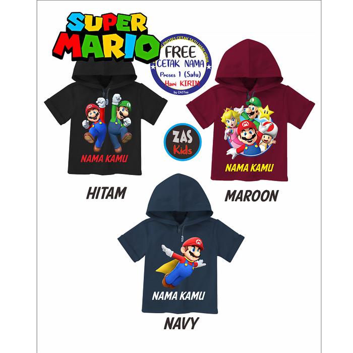 Menso | Áo Thun Hoodie In Hình Super Mario Bros Dễ Thương Cho Bé