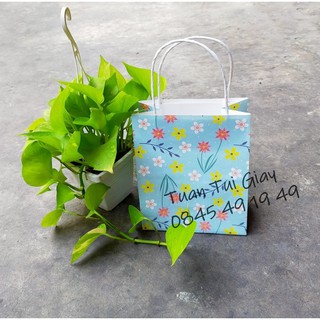 Túi giấy có quai  in hoa văn