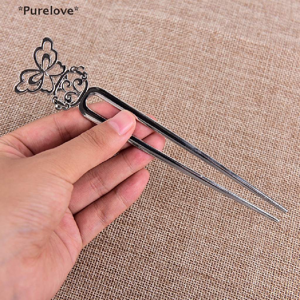 1 Kẹp Tóc Kim Loại Hình Vuông Phong Cách Retro