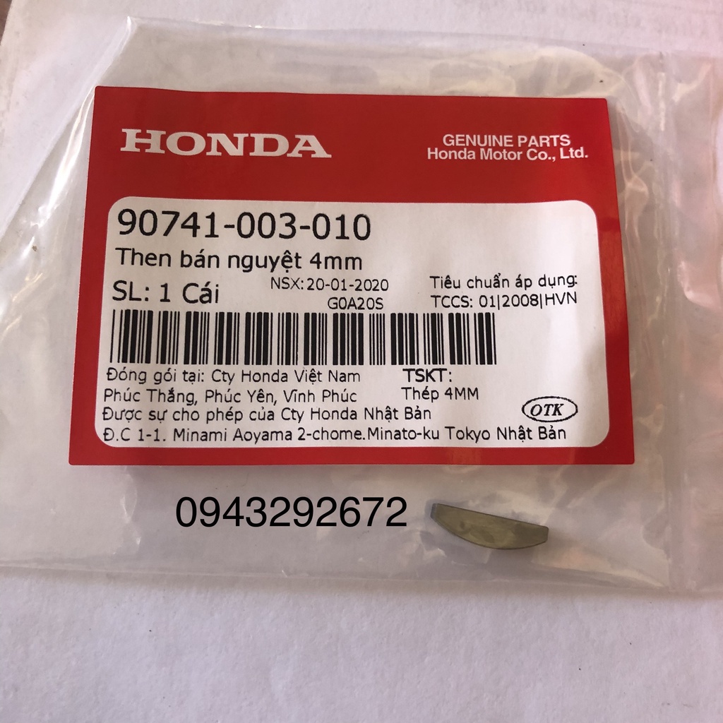 Then bán nguyệt 4mm Honda