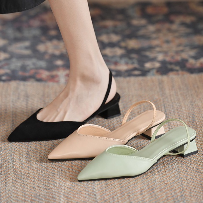 Giày búp bê da lộn mũi nhọn Size lớn 34-43 cho nữ
