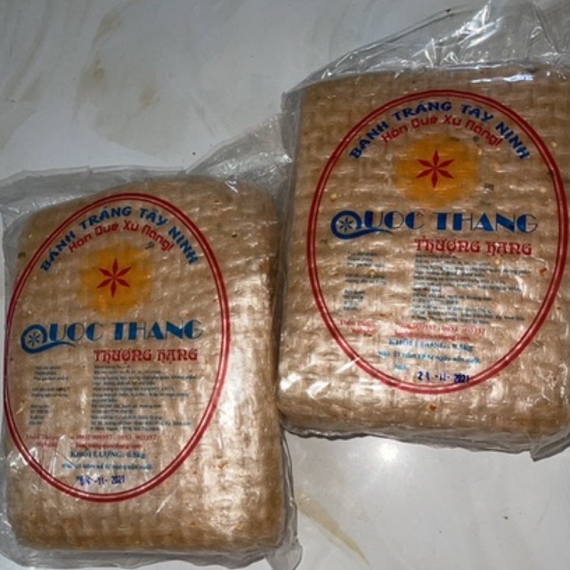 1KG Bánh tráng muối ớt loại vuông 1kg chính gốc Tây Ninh ( 2 xâp)