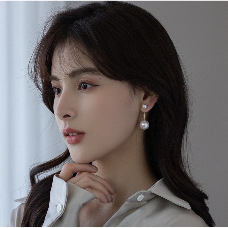 Khuyên tai mặt ngọc trai nhân tạo đơn giản mới cho nữ