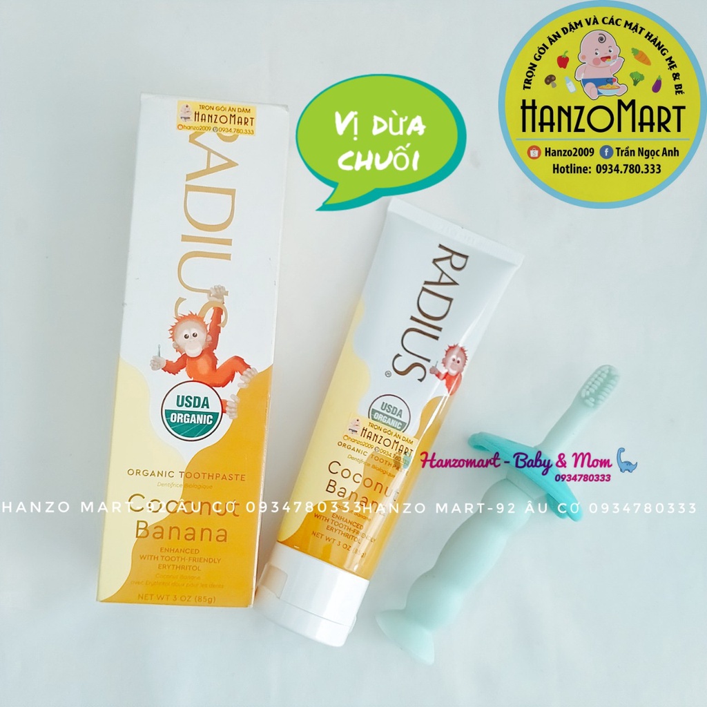 Kem đánh răng hữu cơ cho bé từ 6m+