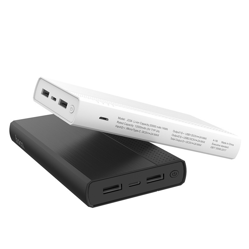 Pin sạc dự phòng Hoco J33A 20000mAh kèm cáp (Lightning &amp; Micro USB)