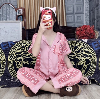 Bộ satin phối lụa cao cấp