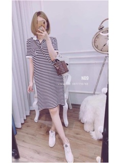 Đầm thun dáng suông hàng Quảng Châu - ảnh thật