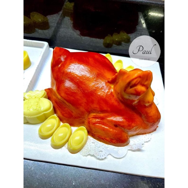 Khuôn nhựa hình con heo và trâu làm thạch rau câu làm heo quay gà quay