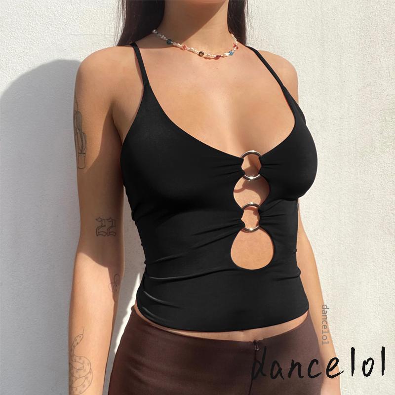 Áo Hai Dây Cổ Chữ U Màu Trơn 1O1 Dành Cho Nữ Tập Múa