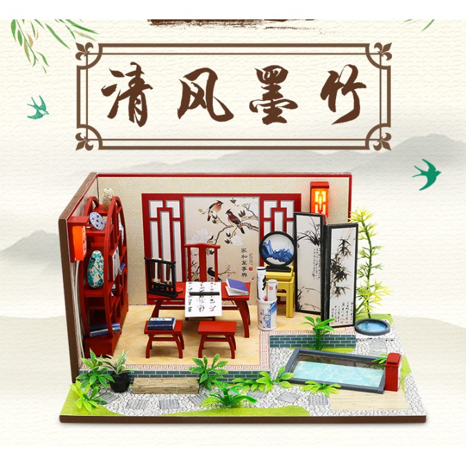 Nhà búp bê gỗ - một gian thư phòng của nhà nho xưa