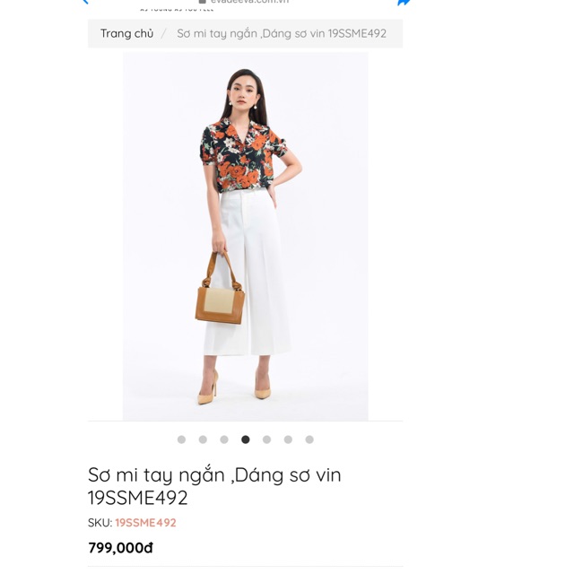 Sơ mi Eva sale 45% size S