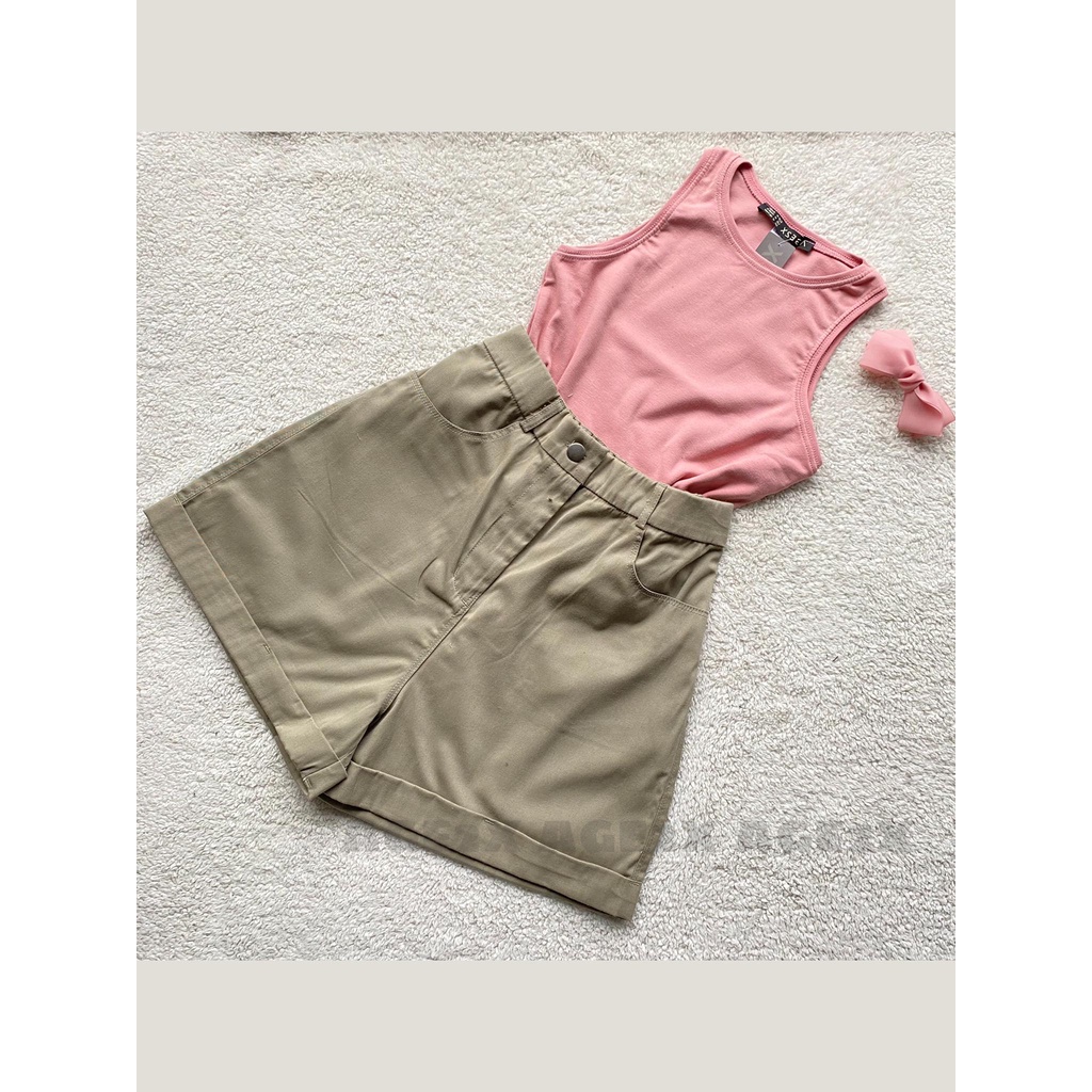 Siêu Siêu Hot Quần  Short Lưng Cao Chính Hãng AGE2X Chất kaki được wash mịn, Ống rộng, lên Phom Siêu Yêu | BigBuy360 - bigbuy360.vn