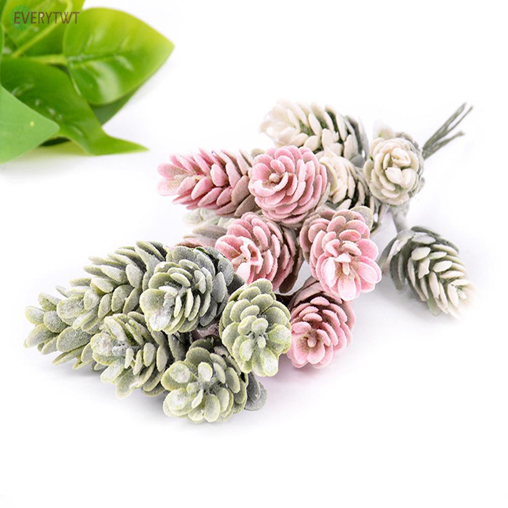 Nhánh 6 bông hoa nhân tạo trang trí nội thất