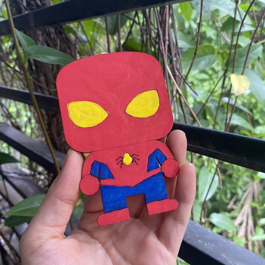 Đồ chơi giáo dục tập tô màu hình gỗ an toàn cho bé gồm 6-12 chi tiết hoạt hình nhiều chủ đề + Bộ màu vẽ 3023