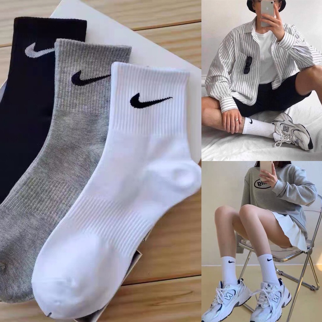 ❤️SIÊU HOT❤️Tất Nike❤️ nam nữ cổ cao thể thao thời trang cao cấp