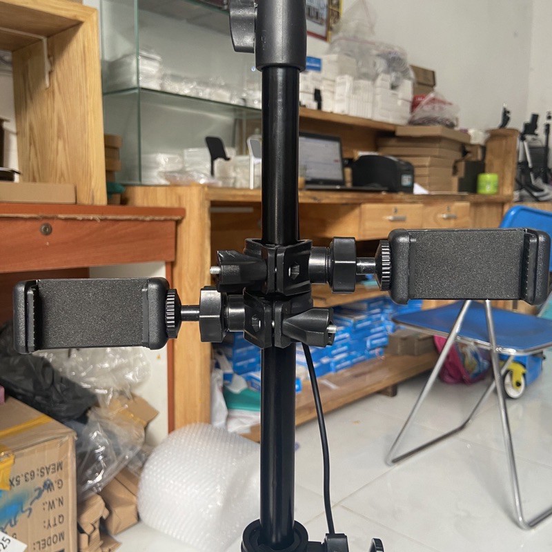 Bộ Kẹp Gắn thêm cho cây Livestream, Giá đỡ chụp hình, Tripod