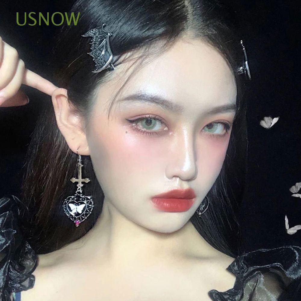 Bông tai hợp kim hình trái tim/ bươm bướm/ chữ thập phong cách gothic thời trang cho nữ