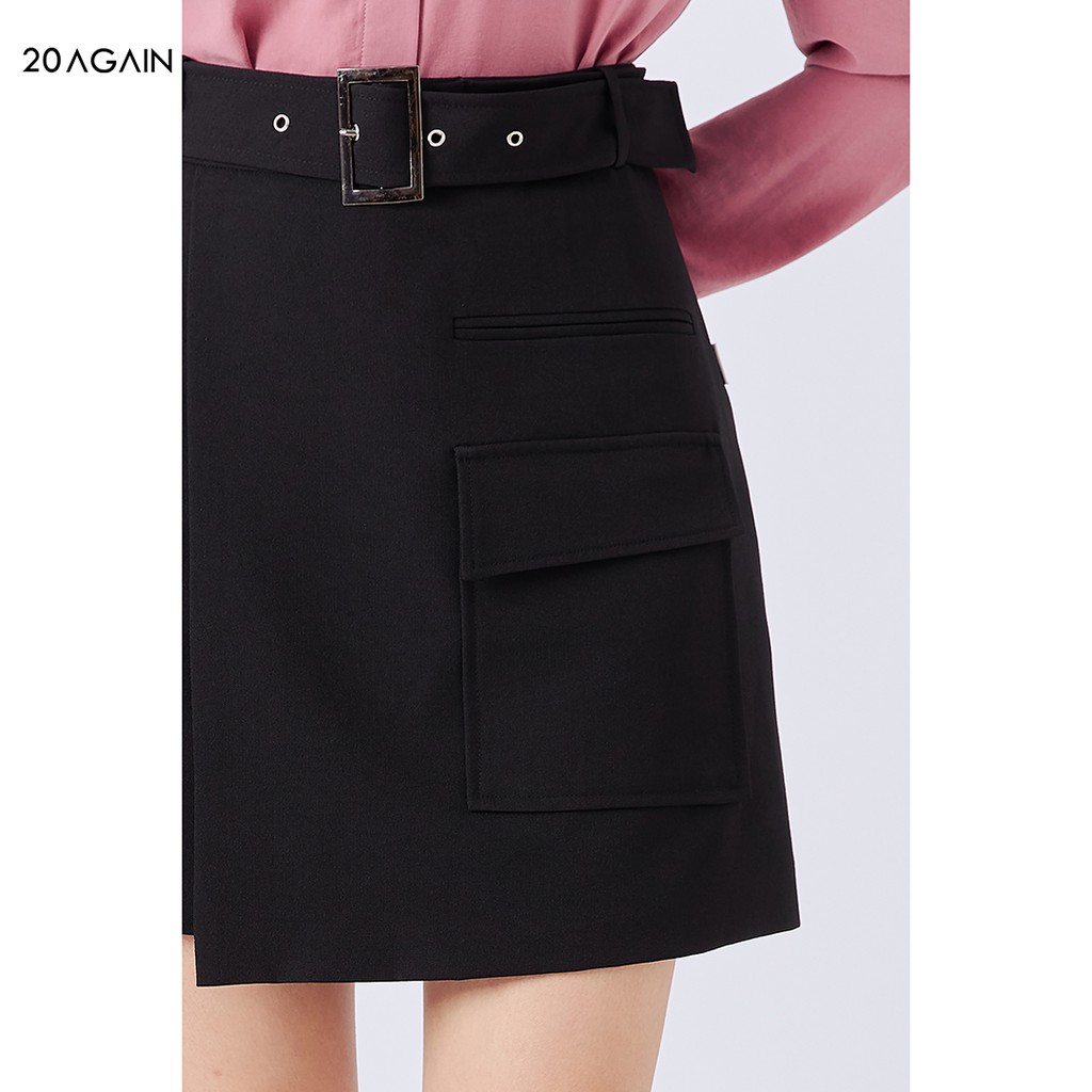 [Mã WABRAG99 giảm 10% đơn 99K] Chân váy công sở dáng A 20AGAIN hàng thiết kế túi ốp trẻ trung JAA1206 | BigBuy360 - bigbuy360.vn