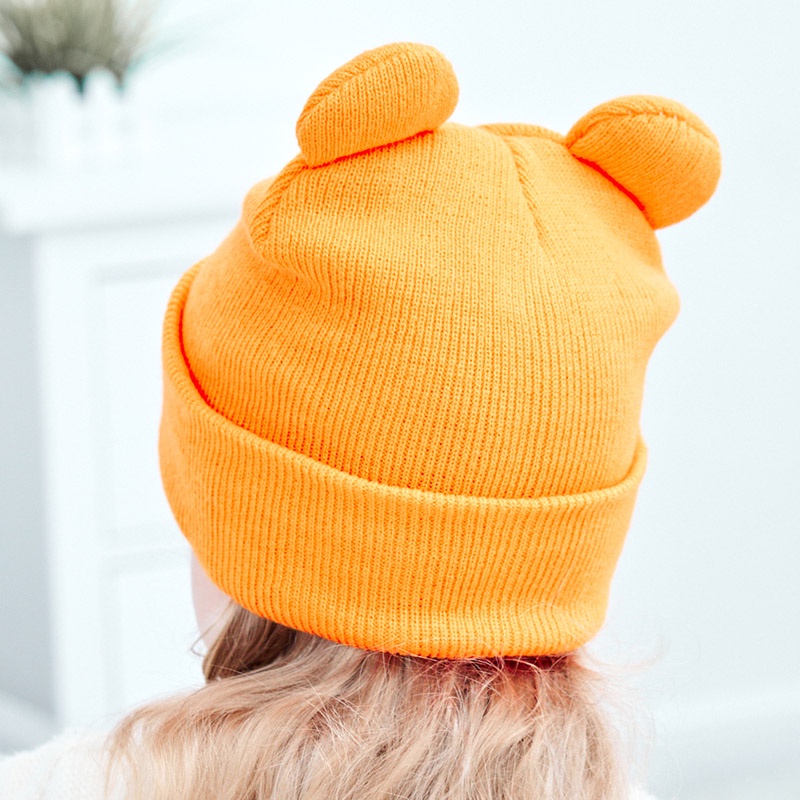 Hoạt Hình Mũ Len Tai Gấu Dễ Thương Cho Bé
