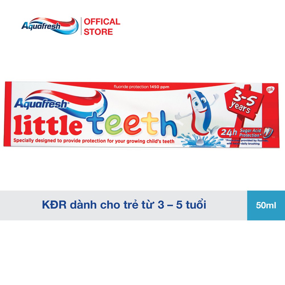 Kem đánh răng trẻ em AQUAFRESH Little Teeth 50ml (bé từ 3 tuổi+)