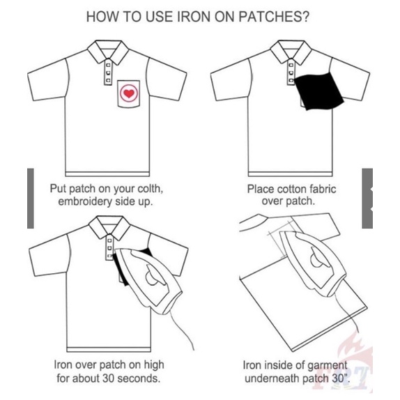 Rinart.vn | Decal sticker ủi nhiệt in theo yêu cầu tên theo mẫu | Logo Sticker Patch in áo ủi trực tiếp lên vải