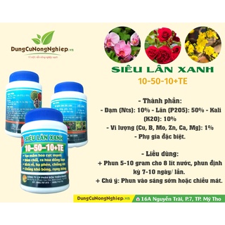 Phân bón lá npk siêu lân xanh 10-50-10+te - 100gr