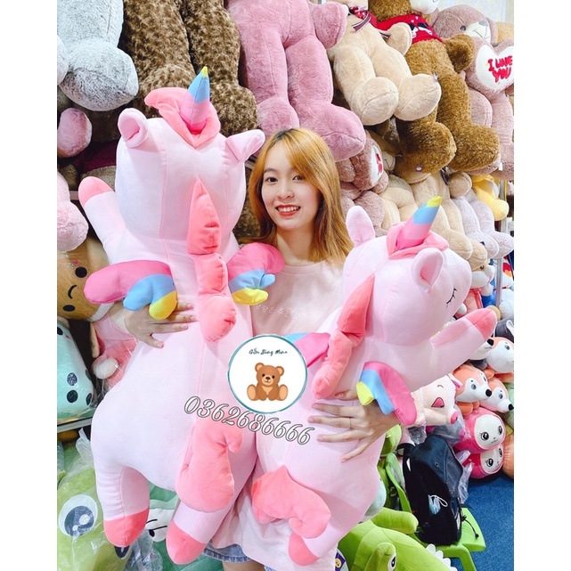 Gấu Bông Ngựa Unicorn Nằm Cao Cấp - Gấu Bông Kỳ Lân- Gấu Bông Mina