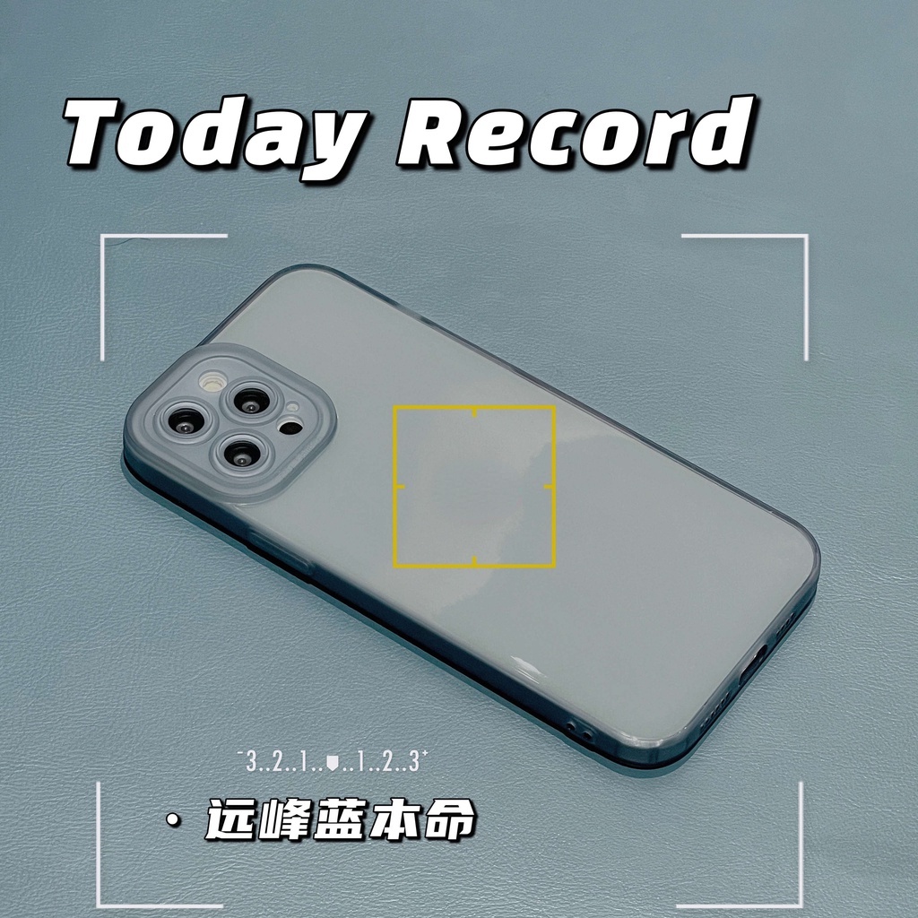 Ốp Điện Thoại Silicon Mềm Màu Xanh Dương Cho iphone 13 11 12 Pro MAX X XS MAX XR 7+ 8Plus